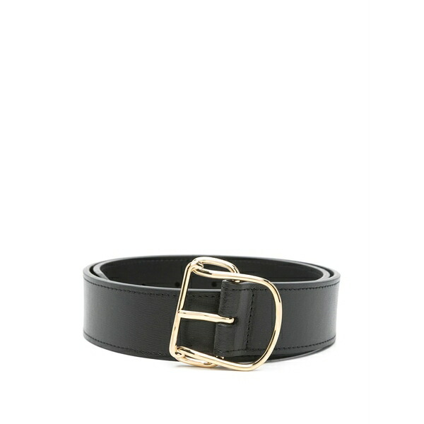 トーテム レディース 三尺帯 添え物 Swirl leather belt  Black