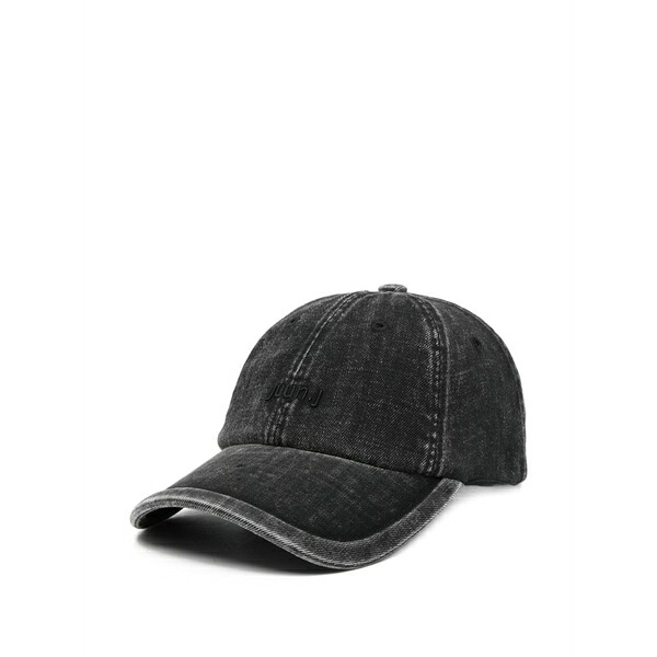 ジュン・ジー メンズ かぶり笠 添え物 Logo cap Black