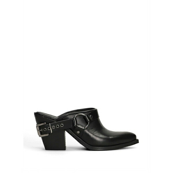 メティス レディース サンダル シューズ Buckle-strap mules Black|asty