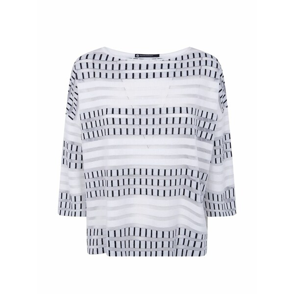 ピエラントニオ 屁っ放り光の都市 レディース 編み物\u0026プルオーバー アウター Striped sweater White