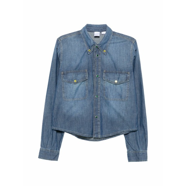 ピンコ レディース プルオーバー トップス Scherma pocket button shirt Blue
