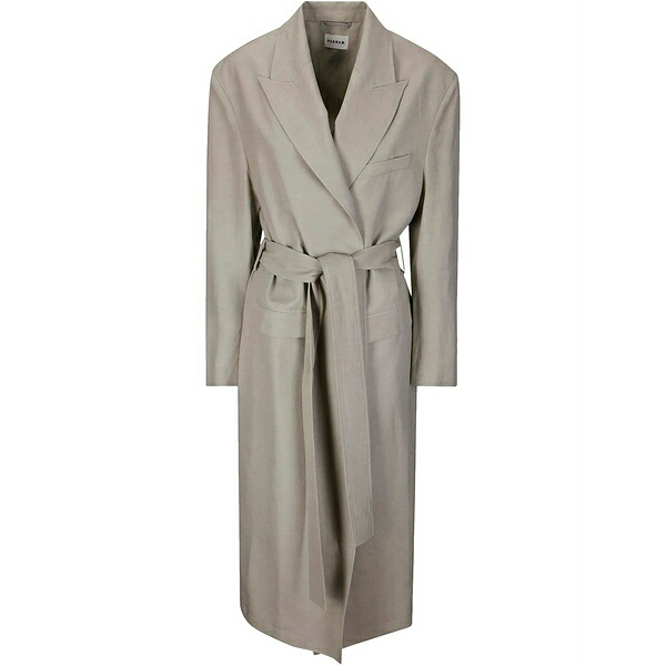 パロッシュ レディース 厚地の外套 アウター Belted blazer coat Neutrals