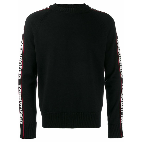 ディースクエアード メンズ ニット&セーター アウター Side logo band jumper Black｜asty