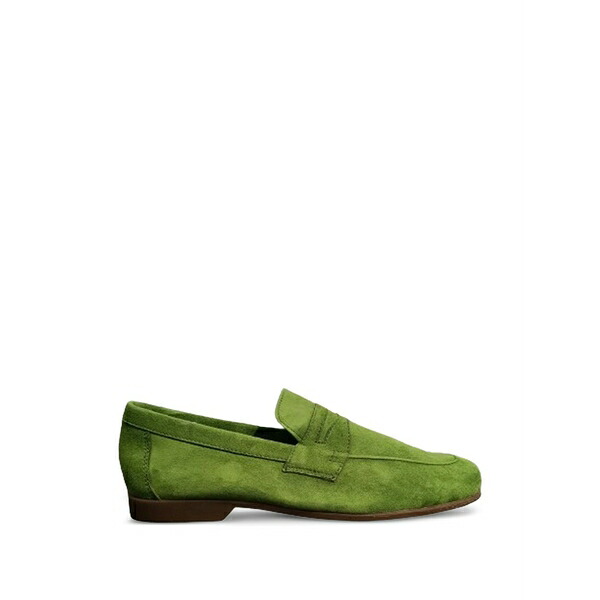 アンティカ クオイエリア メンズ スリッポン・ローファー シューズ Penny-slot loafers Green