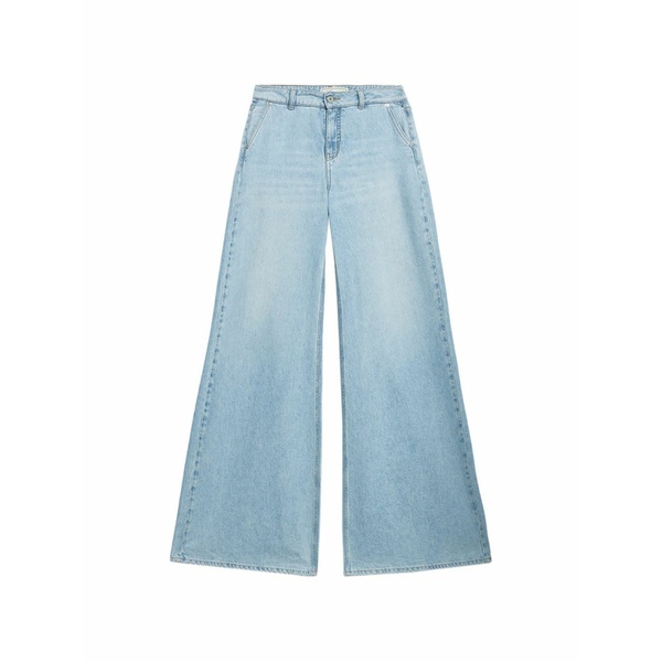 ブルマリン レディース 心地好いズボン下 ボトムス Stone washed palazzo pants Blue