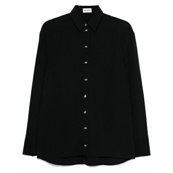 ソニアリキエル レディース プルオーバー トップス Crepe shirt Black