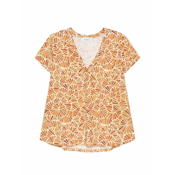 マリパルミ レディース プルオーバー トップス V-neck t-shirt Yellow