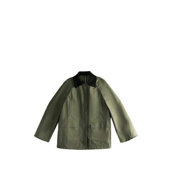トーテム レディース 上衣＆上衣 アウター Corduroy-collar coat Green
