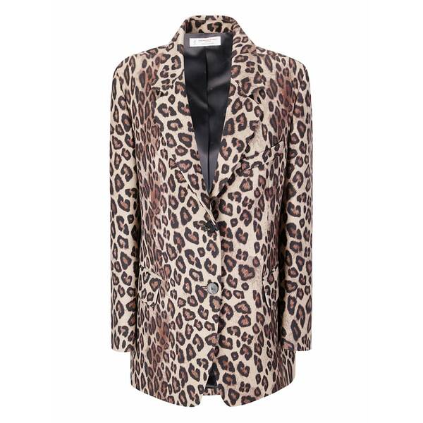 アルベルト ビアーニ レディース 上衣＆上衣 アウター Leopard-print blazer Neutrals