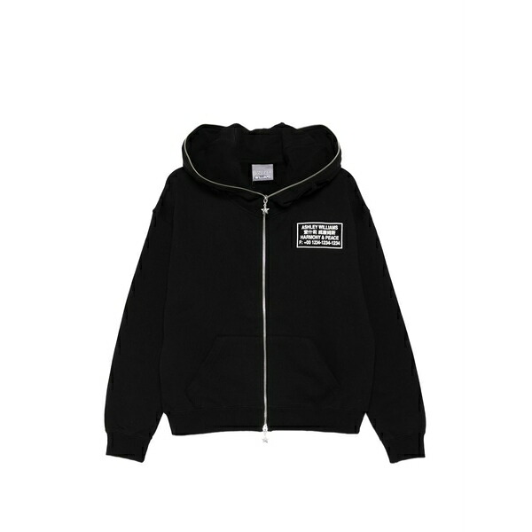 アシュリー ウィリアムズ レディース パーカー・スウェットシャツ アウター Harmony \u0026 peace hoodie Black