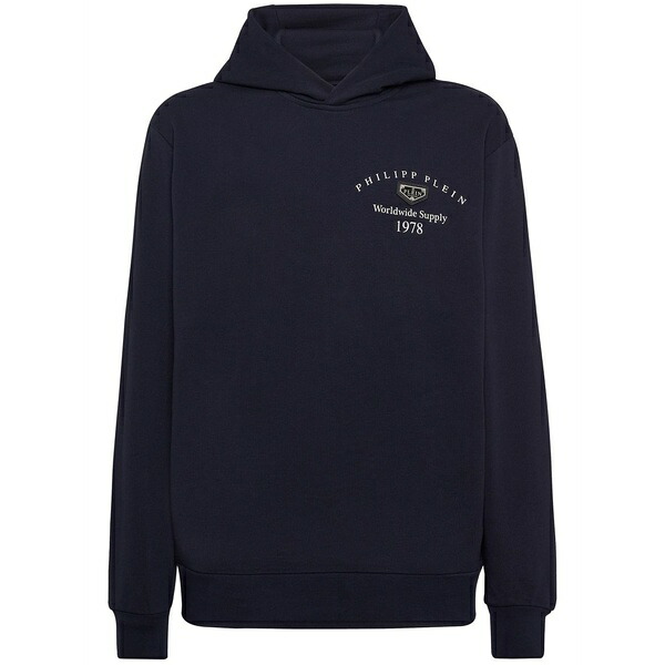 フィリップ飾り気の無い メンズ パーカー・スウェットシャツ アウター L\u0027homme hoodie Blue メンズファッション-トップス-パーカー