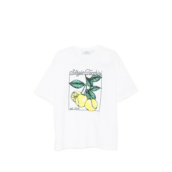 セルジオ・タッキーニ メンズ Tシャツ トップス Graphic-print t-shirt White｜asty