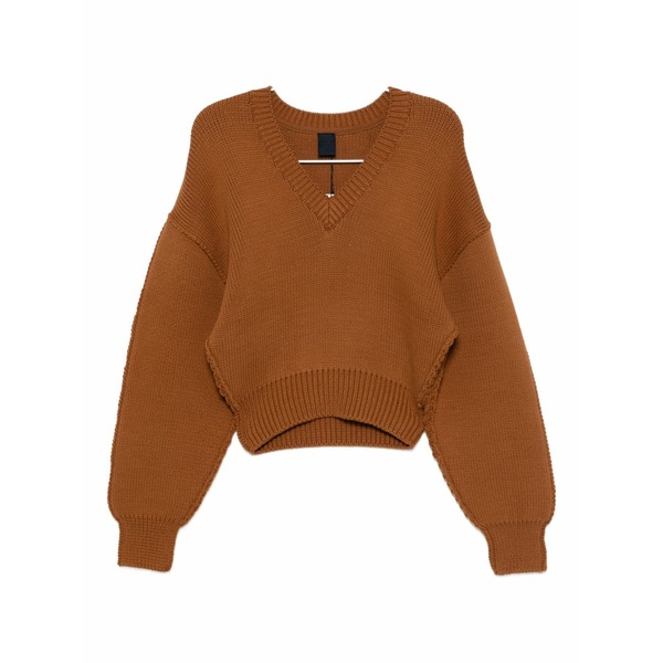 ジュン・ジー レディース 編み物\u0026スウェーター アウター V-neck jumper  Brown