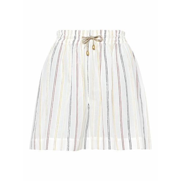 エレス レディース 心地好いズボン下 ボトムス Neda striped shorts White