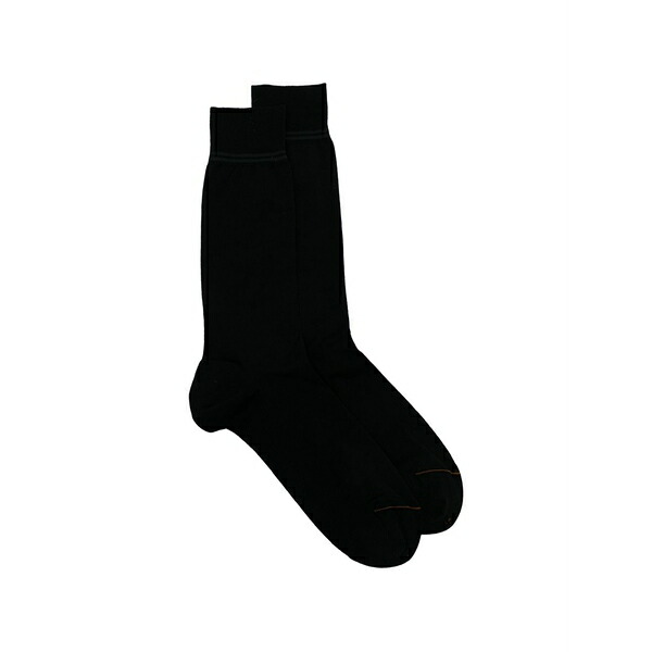 ゼニア メンズ ソックス アンダー御召しもの Mid-calf socks Black
