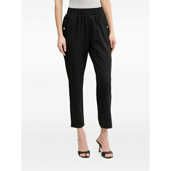 リュージョー レディース カジュアルパンツ ボトムス Cuffed elasticated trousers Black｜asty
