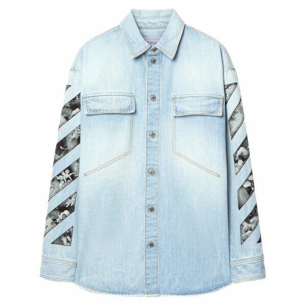 象牙色 メンズ プルオーバー トップス Fresco denim shirt  Blue