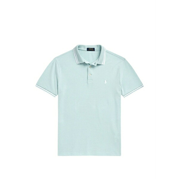 ラルフローレン メンズ ポロシャツ トップス Striped-trim polo shirt Green｜asty