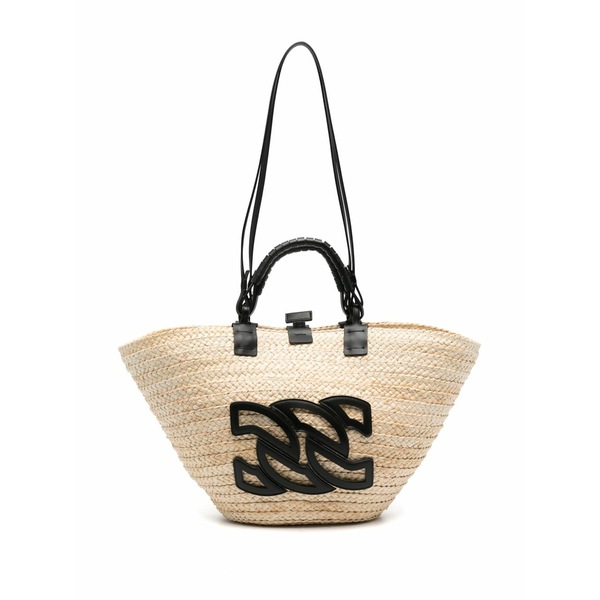 カサディ レディース トートバッグ バッグ Panarea logo-appliqu?? tote bag Neutrals