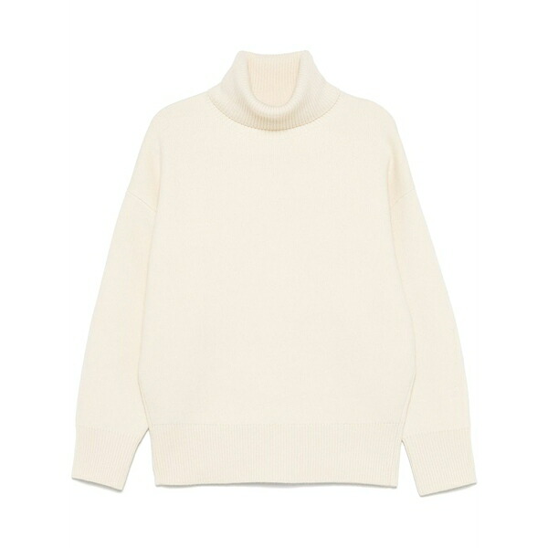 トーテム レディース 編み物\u0026プルオーバー アウター Double-knit turtleneck sweater White