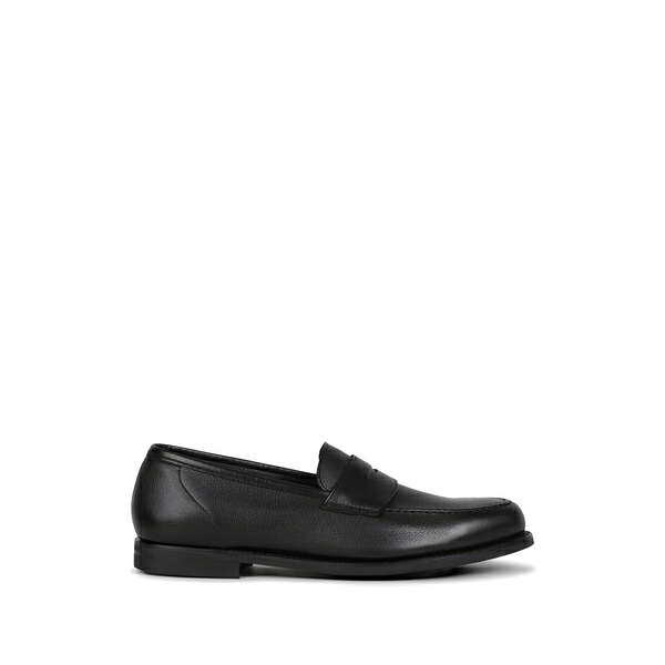クロ毛布＆ジョーンズ メンズ スリッポン・ローファー シューズ Harvard pebbled leather loafers Black