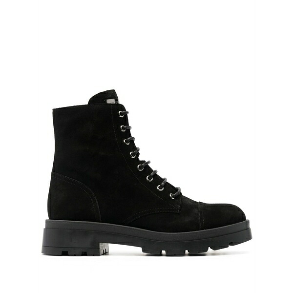 ジュゼッペザノッティ メンズ ブーツ シューズ Rombos suede combat boots Black