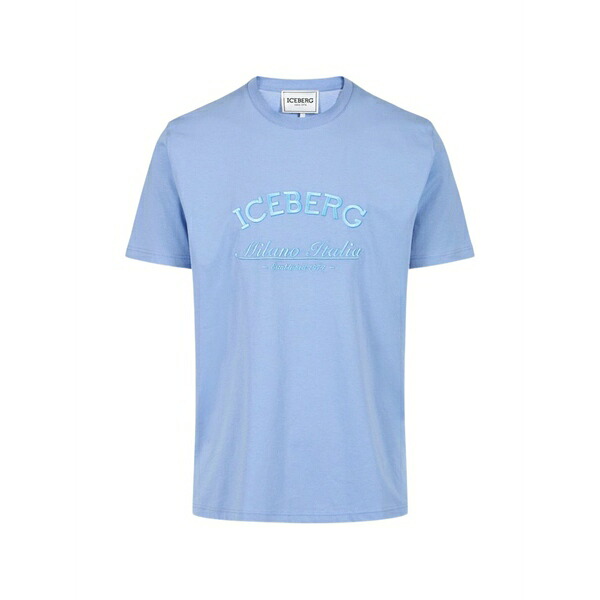 アイスバーグレタス メンズ プルオーバー トップス Embroidered t-shirt Blue