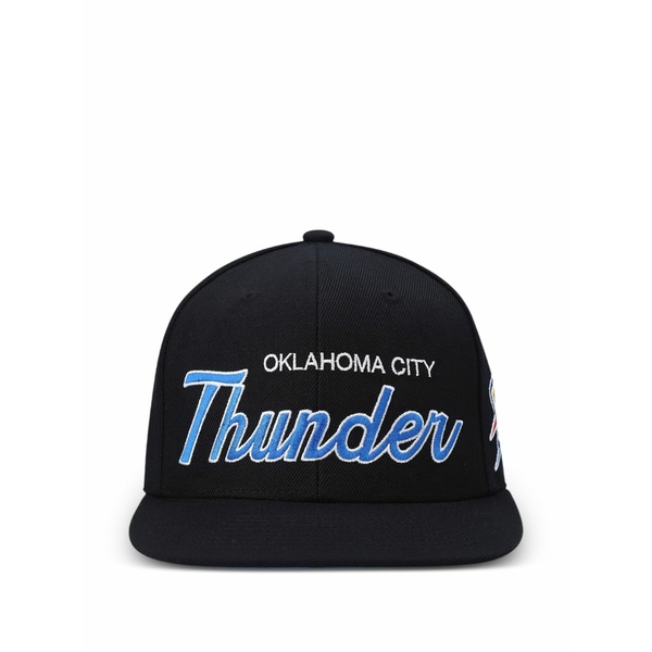 ミッチェル&ネス メンズ 帽子 アクセサリー X nba oklahoma city thunder script 2.0 baseball cap Black|asty
