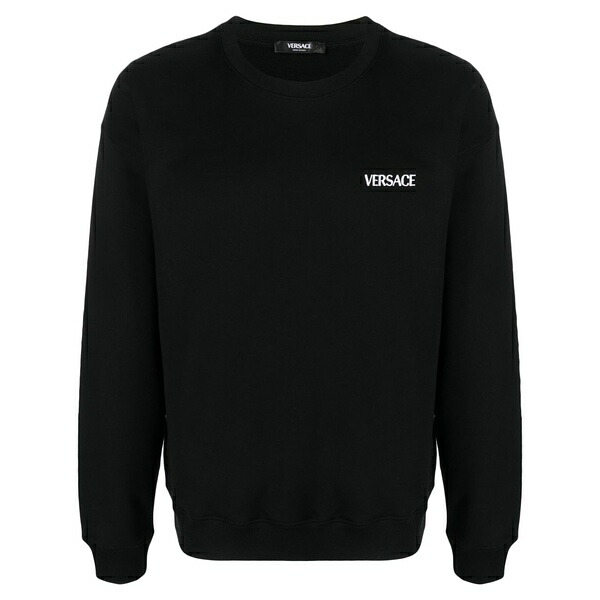 ヴェルサーチ メンズ パーカー・スウェットシャツ アウター Versace hills cotton sweatshirt Black