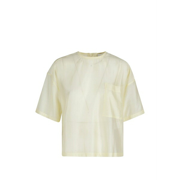 テラ レディース プルオーバー トップス Chest-pocket short-sleeve top Yellow