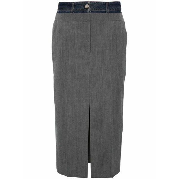 ジュン・ジー レディース スコート ボトムス Layered MIDI skirt Grey