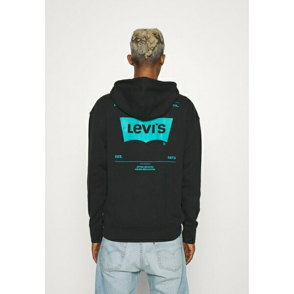 国内正規 リーバイス パーカー・スウェットシャツ メンズ アウター STANDARD GRAPHIC HOODIE - Hoodie - mottled black | fluorinet.com