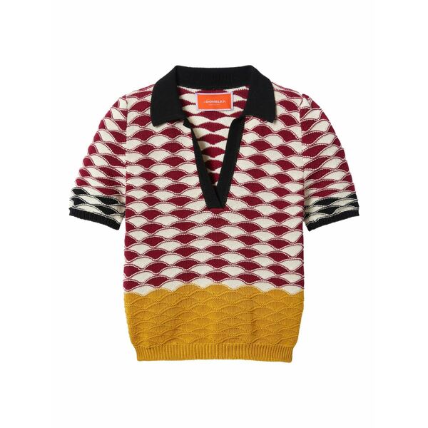 ラ・ダブル・ジェイ レディース スポーツシャツ トップス Sunset polo top  White