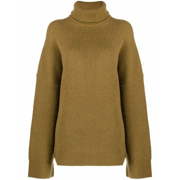ジ アティコ レディース 編み物\u0026スウェーター アウター Grace high-neck jumper Green