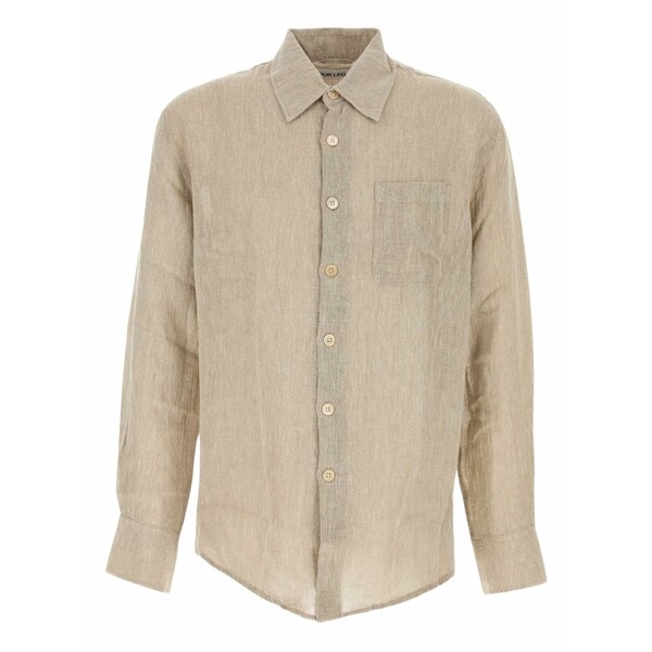 アワーレガシー メンズ シャツ トップス Patch-pocket shirt Neutrals|asty