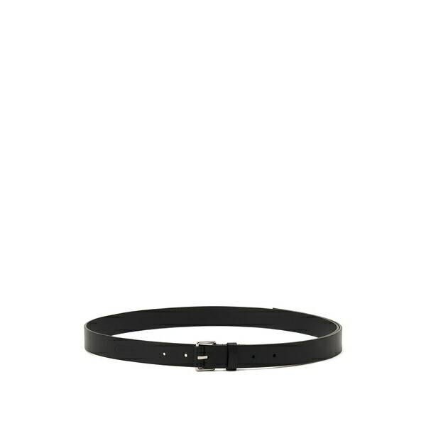 ランバン メンズ 三尺帯 付属物 Leather belt Black