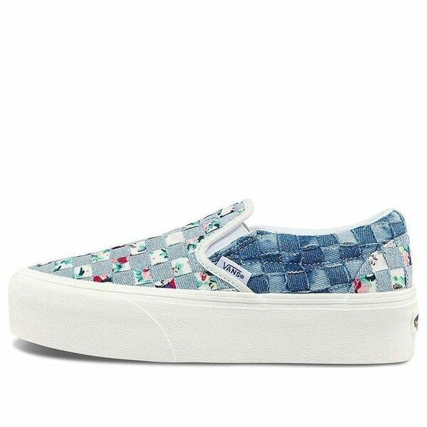 Vans バンズ レディース スニーカー 【(WMNS) Vans Classic Slip-On Stackform Low-Top Sneakers Denim-Blue 'Blue White' VN0A7Q5RB12】 サイズ US_5.5(22.5cm)｜asty