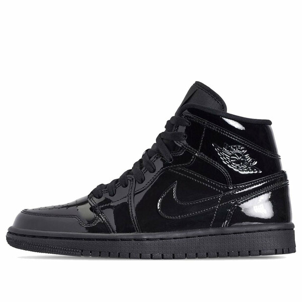 Jordan ジョーダン レディース スニーカー  【(WMNS) Air Jordan 1 Mid Patent SE \u0027Triple Black\u0027 BQ6472-002】  大きさ US_6.5(23.5糎)