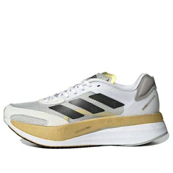 adidas アディダス レディース スニーカー 【(WMNS) adidas Adizero Boston 10 TME 'White Gold Metallic' GV7716】 サイズ US_9(26.0cm)｜asty