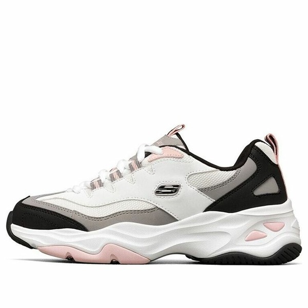 Skechers スケッチャーズ レディース スニーカー  【(WMNS) Skechers D\u0027Lites Low-Dad Shoes White/Black/Pink 149492-WBPK】  大いさ US_8.5(25.5糎)