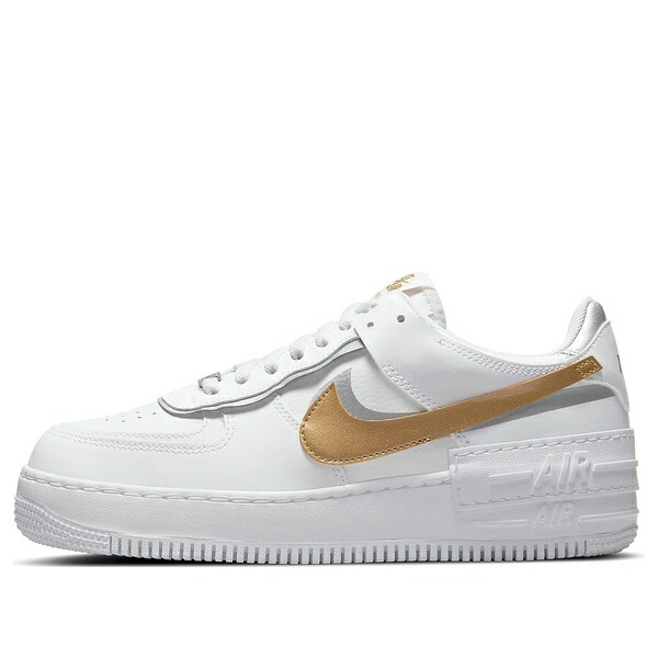 Nike ナイキ レディース スニーカー  【(WMNS) Nike Air Force 1 Shadow \u0027White Metallic Gold\u0027 DM3064-100】  大きさ US_7(24.0珊)
