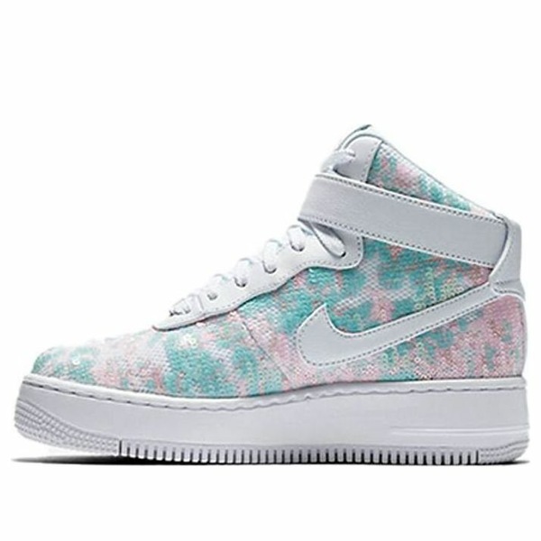 Nike ナイキ レディース スニーカー  【(WMNS) Nike Air Force 1 Upstep Hi LX \u0027Sequin Fabric\u0027 898422-100】  大きさ US_6.5(23.5糎)