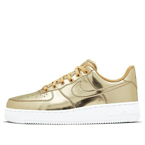 Nike ナイキ レディース スニーカー  【(WMNS) Nike Air Force 1 SP \u0027Liquid Metal - Gold\u0027 CQ6566-700】  大きさ US_8.5(25.5珊)