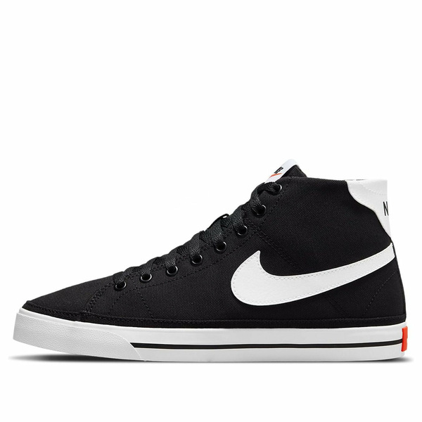 Nike ナイキ レディース スニーカー  【(WMNS) Nike Court Legacy Canvas Mid \u0027Black White Orange\u0027 DD0161-001】  大きさ US_7.5(24.5珊)