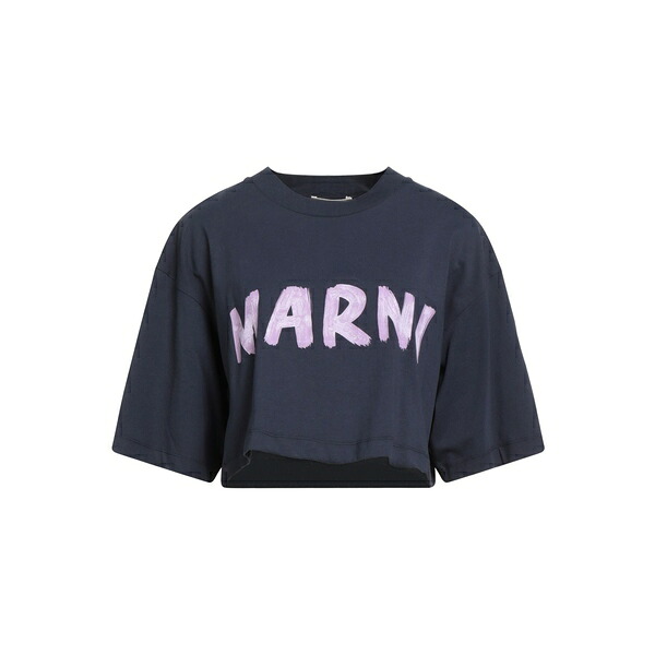 【送料無料】 マルニ レディース Tシャツ トップス T-shirts Blue