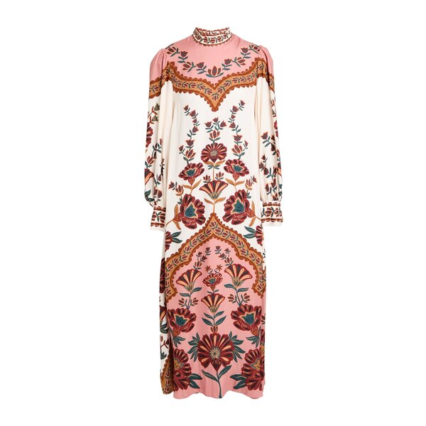 【送料無料】 ファーム リオ レディース ワンピース トップス Midi dresses White