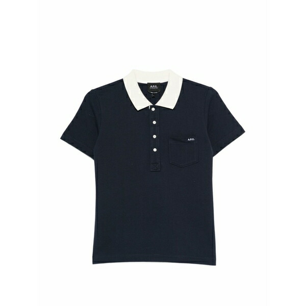 アーペーセー レディース スポーツシャツ トップス Pocket collared polo shirt Blue