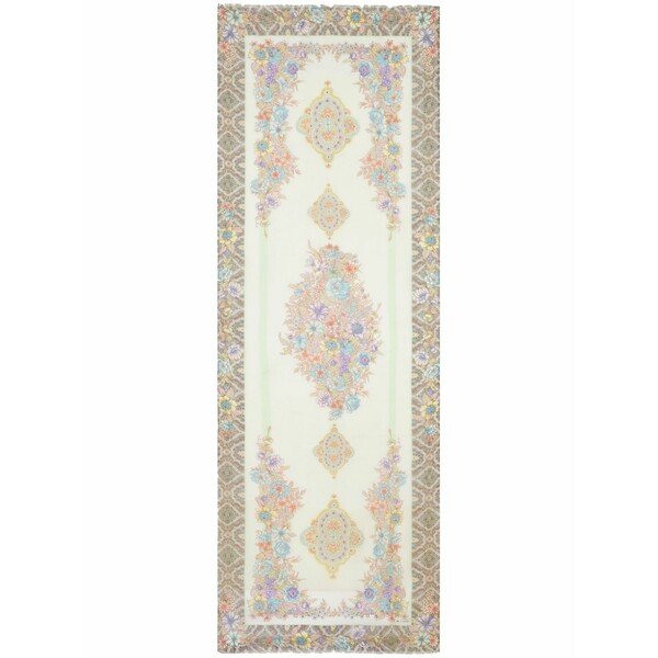 エトロ レディース マフラー・ストール・スカーフ アクセサリー Floral-print silk scarf Neutrals｜asty 96,690円