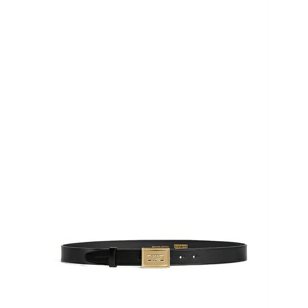 ディースクエアード メンズ 三尺帯 添え物 Dsq2 plaque rectangular-buckle belt Black