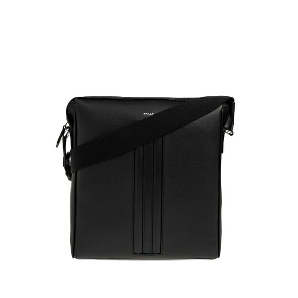 バリー メンズ ショルダーバッグ 御徒面子 Stripe leather bag Black